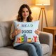 thumbnail image 1 of Reading Theme Pillow Covers Letter Printed Cushion Cases Decorative Throw Pillow Covers For Living Room Sofa Bedroom Home Decoration, 1 of 9