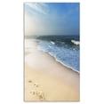 thumbnail image 2 of Clam Tropical Beach with Footprints - Large Seashore Canvas Print, 2 of 3