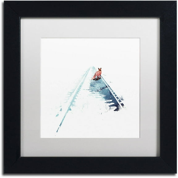 Trademark Fine Art 'From Nowhere To Nowhere' Canvas Art by Robert Farkas, White Matte, Black Frame