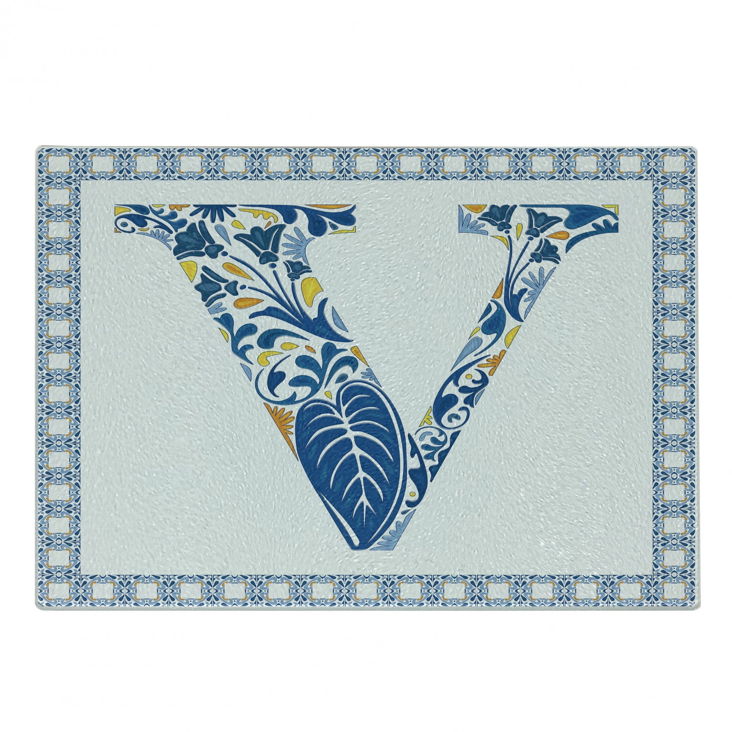Letter V Cutting Board, Traditional Portuguese Inspired Framework and ...