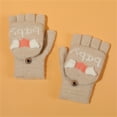 thumbnail image 2 of Coerni Toddler Soft Flip Top Gloves Kids Baby Boys Girls Winter Warm Knit Fingerless Mitten Children Knit Mittens Kid Glove Winter Girl, 2 of 6