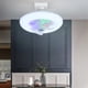 thumbnail image 4 of Ventilador de techo moderno de 10,6 pulgadas, bajo, LED, regulable, con kit de iluminación, lámpara para dormitorio, baño, interior, ventilador de techo de plástico., 4 of 6