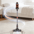 thumbnail image 3 of JIGOO C200 Cordless Stick Vacuum Cleaner, 23KPa Strong Suction, 40-Min Runtime, Lightweight for Carpet, Hard Floor, Pet Hair, LED Headlight, Telescopic Metal Tube, Gray (US Plug), 3 of 15