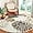 Flower Brown, variant on Findosom 4' Modern Floral Round Rug Bohemian Area Rug Non Slip Boho Round Rug for Dining Room Table Washable Round Bedroom Carpet for Entryway Living Room Sofa Kids Room Nursery Gray