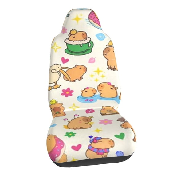 Capybara Car Seat Covers Stretch Car Seat Protectors Universal Fit