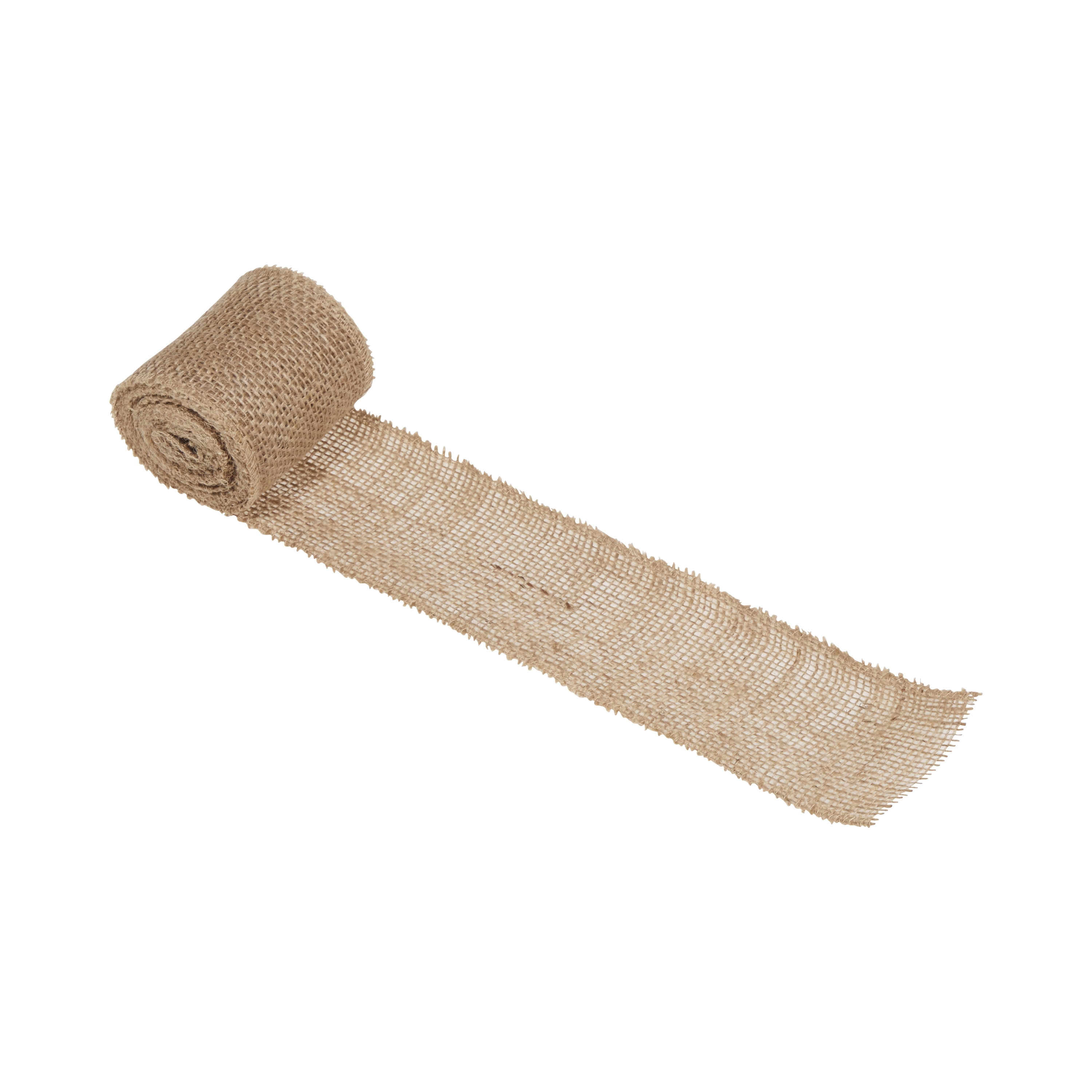 (2 pack) Love, Laugh, Craft Burlap Roll Precut Jute Naturalistic Needlework Fabric, 3" x 5-Yards, Natural Brown