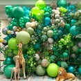 thumbnail image 4 of Lime Green Balloons 129pcs Light Green Balloons 18 12 10 5 Inch Fruit Green Latex Party Balloons for Birthday Dinosaur Jungle Baby Shower Decoration, 4 of 14