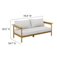 thumbnail image 3 of Modway Wren Sofa Mobilier de Patio Extérieur en Silex Naturel, Blanc, 3 of 11
