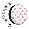 thumbnail image 4 of Yiaed Hand Drawn Strawberry Print Tire Wheel Cover, Waterproof Spare Tire Cover Fit for Jeep, Truck,Trailer, RV, SUV, Camper and Most Vehicle-15 inch, 4 of 6