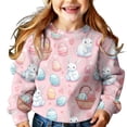 thumbnail image 2 of ITSAME Girls Sweatshirts, Long Sleeve Easter Print Round Neck Kids Loose Casual Pullover Top Multicolor 14-15T, 2 of 6