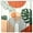 Orange, variant on Dznils Boho Shower Curtain, Abstract Modern Geometric Bathroom Curtain with 12 Hooks, 72" x 72", Orange