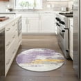 thumbnail image 4 of Carvapet Small Round Area Rug, Non-Slip Washable Circle Rug for Kitchen Bathroom Living Bedroom, Super Soft Absorbent Carpet Low Pile, 3ft, Purple, 4 of 7