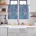 thumbnail image 2 of Vintage Morocco Kitchen Curtains Window Panels, Traditional Tribal Abstract Geometric Blue Insulated Window Treatment Curtain, Grommet Curtains for Bedroom/Living Room/Bathroom, 2 Piece 52"Wx45"L, 2 of 8