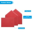 thumbnail image 3 of Uxcell 5x7 Envelopes, 50Pcs A7 Size V Flap Invitation Envelopes, Red, 3 of 7