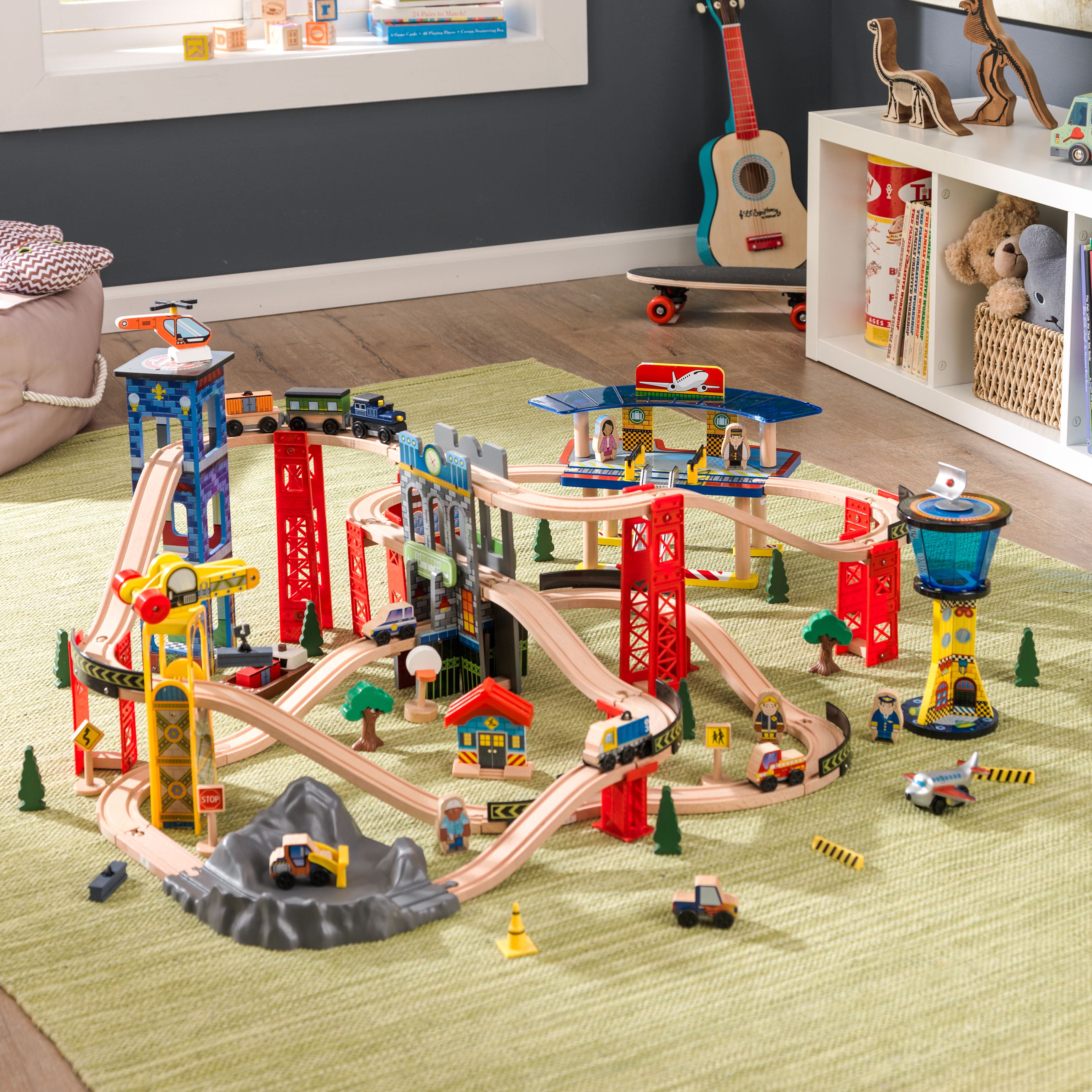 Kidkraft super highway train set hot sale