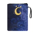 thumbnail image 2 of HELLHERO Book Sleeve Protector for Reading Lovers, Book Storage Bag, Pocket, Book Carrying Case for Hardcover Notebook Bible Journal Moon Stars, 2 of 8