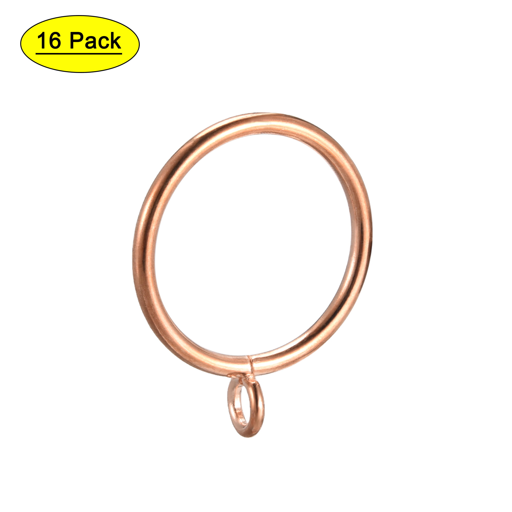 Curtain Rings Metal 32mm Inner Dia Drapery Ring Light Gold Tone 7 Pcs 