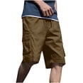thumbnail image 2 of lkfuzj Men's Summer Cotton Multi-Pocket Outdoor Sports Leisure Work Pants Functional Buttons/Zipper Pockets for Hiking Camping Daily Wear, 2 of 6