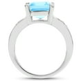 thumbnail image 2 of 5.75 Carat Genuine Swiss Blue Topaz and White Topaz .925 Sterling Silver Ring, 2 of 3
