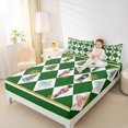 thumbnail image 5 of Homewish Fairy Tale Princess Twin Sheet Sets, Kawaii Christmas Nutcracker Twin Fitted Sheet, Vintage Green Plaid Flat Sheet, Lightweight Room Decor, 3-Piece, 5 of 8