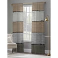 thumbnail image 3 of Sheer Curtains 84 inches Long 2 Panels Set Farmhouse Rustic Wood Texture Light Filtering Sheer Drapes Rod Pocket Window Curtains for Living Room/Bedroom, Brown Gray, 3 of 8