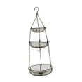 thumbnail image 2 of Cesta colgante de 3 niveles, gancho de cadena de metal, organizador de frutas de alambre resistente que ahorra espacio para de, 2 of 8
