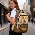 thumbnail image 6 of Xixirimido Cute Corgi Dog 17inch Backpack for Kids Multi-pocket School Bag for Boys Large Capacity Bookbag for Preschool Kindergarten Elementary Students, 6 of 8