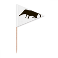 thumbnail image 1 of Cure-Dents Triangle Toppers de Cupcake Portrait d'Animal Noir, 1 of 3