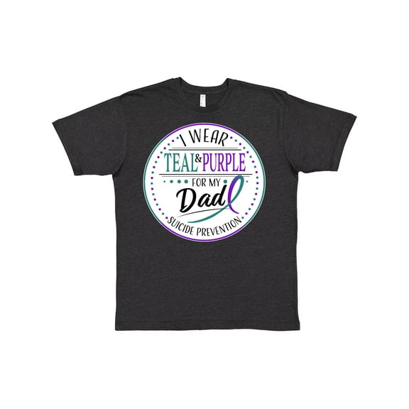Inktastic Suicide Prevention- I Wear Teal and Purple for My Dad T-Shirt