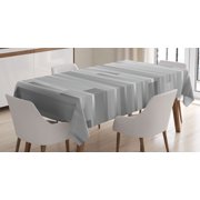 Modern Decor Tablecloth, Futuristic Striped  Forms Artistic Contemporary Graphic Fusion