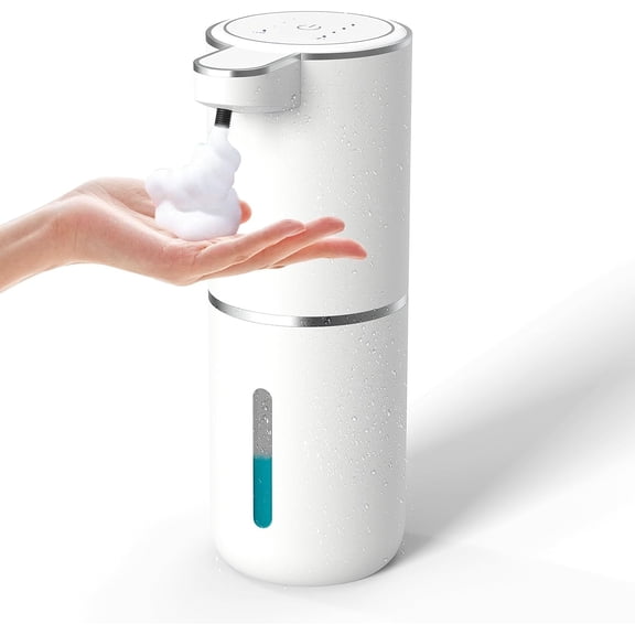 Automatic Soap Dispenser – Touchless Foaming Soap Dispenser 400ml USB Rechargeable Dispenser Electric Wall Mounted 4levels Adjustable Foam Dispenser Pump for Bathroom Kitchen Dish Soap