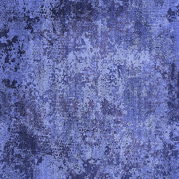 Ahgly Company Indoor Square Oriental Blue Industrial Area Rugs, 8' Square