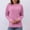 Pink, variant on Oplxuo Women's Long Sleeve Shirts Crewneck Cotton Basic T-Shirt Solid Color Soft Comfy Casual Tops Tees for Women