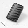 thumbnail image 5 of Ultra-Thin Carbon Fiber Wallet RFID Blocking Auto-Pop Card Holder Slim Aluminum Money Clip for Men, 5 of 5
