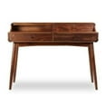 thumbnail image 2 of MIDCENTURY SOLID WOOD DESK WITH 3 DRAWERS, SMALL WRITING TABLE WITH SOLID LEGS, GEORGE OLIVER STYLE, 2 of 2