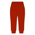 thumbnail image 6 of XFLWAM Capri Pants for Women Summer Low Rise Joggers Elastic Waisted Causal Yoga Pants Bottom Loose Fit Capris with Pockets, 6 of 6