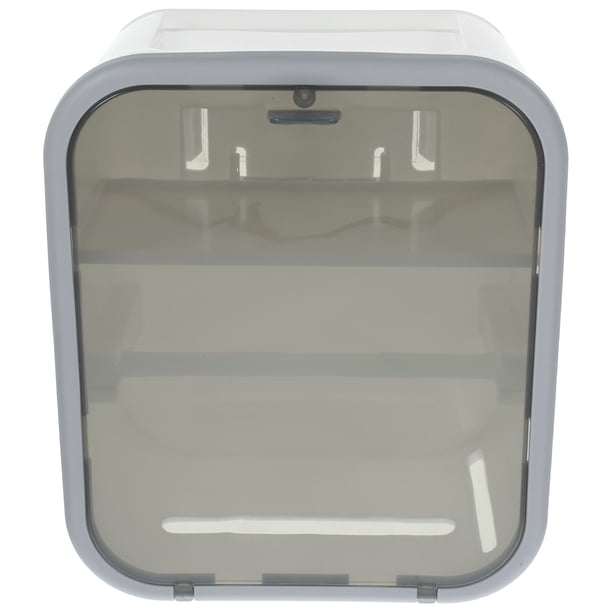Portarrollos de papel higiénico de pared, transparente, sin perforaciones, organizador de pared para baño