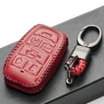 thumbnail image 4 of Vitodeco Genuine Leather Keyless Entry Remote Control Smart Key Case Cover with Key Chain Compatible for RAM 1500 2019-2025 (6-Button, Red), 4 of 5