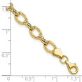 thumbnail image 3 of 14k Yellow Gold Bracelet Links Link, Other Women's 7 mm in Diamond Cut Fancy Link, 3 of 5