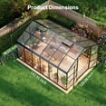 thumbnail image 3 of Sylviera 10x12ft Outdoor Walk-in Greenhouse with Thermometer Hygrometer, Heavy-Duty Polycarbonate Green House with Reinforced Aluminum Frame for Garden, Backyard, and Winter Planting, 3 of 9
