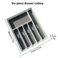 thumbnail image 3 of Birdeem Classic Silverware Tray Cutlery Tray 6-Compartments Kitchen Organizer, 3 of 12