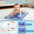 thumbnail image 3 of WonderStone Baby Gym Playmat for Infant,Tummy Time Water Mat with 5 Infant Sensory Baby Toys & Musical Piano Activity for 0-36 Months Boys Girls，Blue, 3 of 9