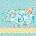 thumbnail image 2 of Great Art Now Blue Elephant I - Dream Big by Andi Metz, Framed Wall Art, 14W x 14H, 2 of 3