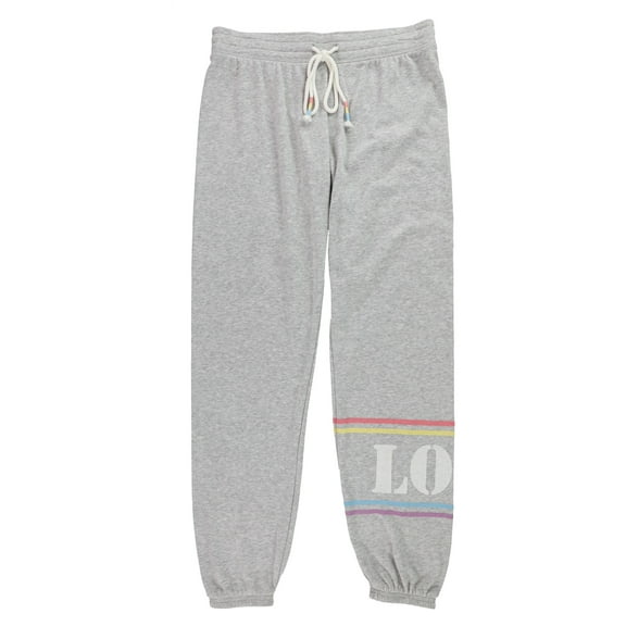 P.J. Salvage Womens Love Pajama Jogger Pants, Grey, Medium