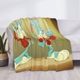 thumbnail image 3 of Tiny Toons Looniversity Flannel Blanket Cozy Ultra-Soft Micro Throw Blanket For Bed Sofa Couch Car Office Camping Travel All Season Fleece Blanket 40"x30", 3 of 8