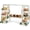 Rustic White, variant on Wooden 3 Tier Swing Cupcake Stand with Serving Platter Foldable Ladder Stand Dessert Display Snack Fruit Cake Bread Centerpieces for Party, Birthday, Wedding, Baby Shower(Rustic White)