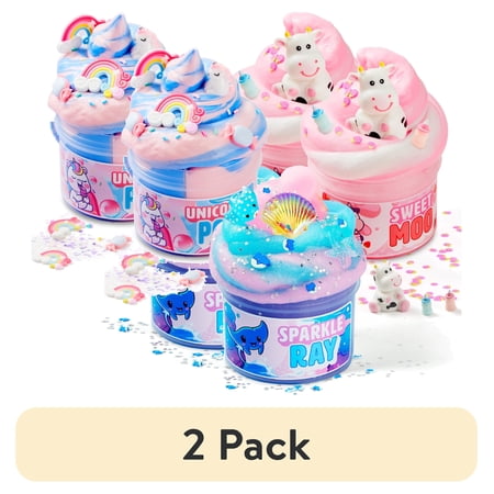(2 pack) Joyfy 3 Pack Butter Slime Party Favors 8 oz Super Soft Non-Sticky Pre-Made Slime for Kids DIY Stress Relief Sludge Fidget Toy Birthday Gift 3 Themes