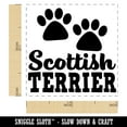 thumbnail image 2 of Scottish Terrier Dog Paw Prints Fun Text Self-Inking Rubber Stamp Ink Stamper - Blue Ink - Small 1 Inch, 2 of 7