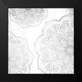 thumbnail image 2 of Grey, Jace 12x12 Black Modern Framed Museum Art Print Titled - Silver Mandala, 2 of 5