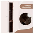 thumbnail image 3 of 71" Tall Slim Bathroom Storage Cabinet, Freestanding Narrow Tower with 2 Doors, 1 Drawer & 5 Adjustable Shelves, 8"x8"x71", Brown, 3 of 4